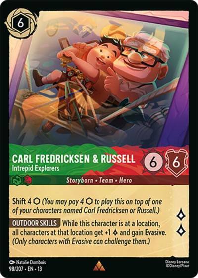 Carl Fredricksen & Russell Intrepid Explorers 98/204 Attack of the Vine! Lorcana card