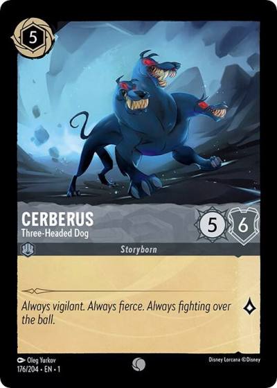 Cerberus Three Headed Dog 176/204 The First Chapter Lorcana card
