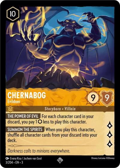 Chernabog Evildoer 3/204 Into the Inklands Lorcana card