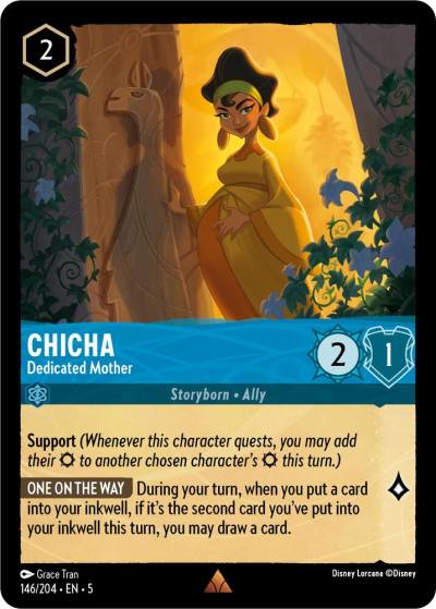 Chicha Dedicated Mother 146/204 Shimmering Skies Lorcana card