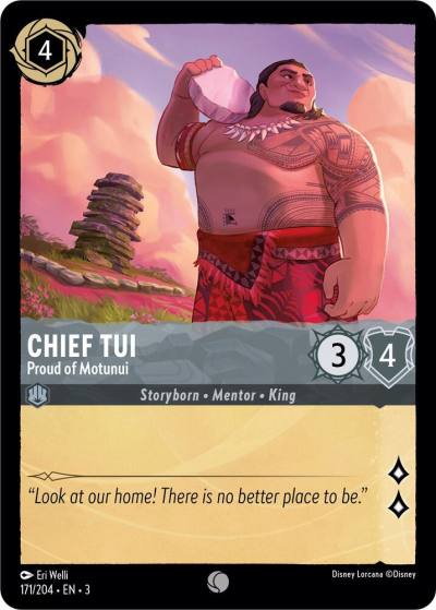 Chief Tui Proud of Motunui 171/204 Into the Inklands Lorcana card
