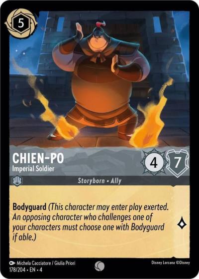 Chien Po Imperial Soldier 178/204 Ursula's Return Lorcana card
