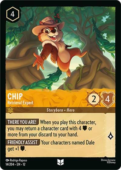 Chip Retrieval Expert 14/204 Wilds Unknown Lorcana card