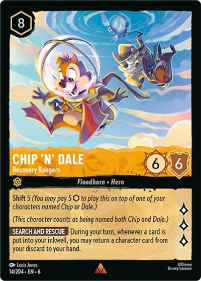 Chip n Dale Recovery Rangers 14/204 Azurite Sea Lorcana card