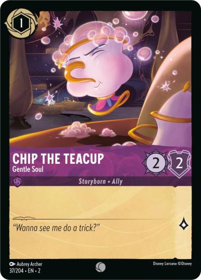 Chip the Teacup Gentle Soul 37/204 Rise of the Floodborn Lorcana card