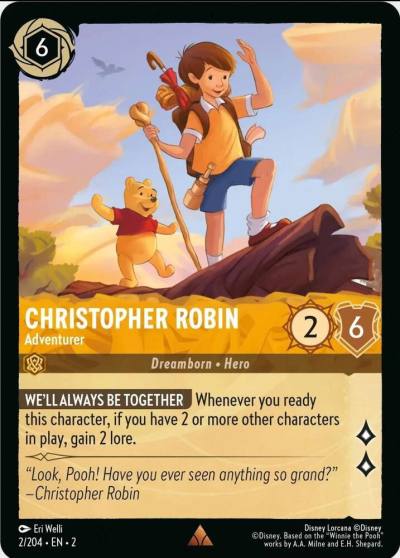 Christopher Robin Adventurer 2/204 Rise of the Floodborn Lorcana card