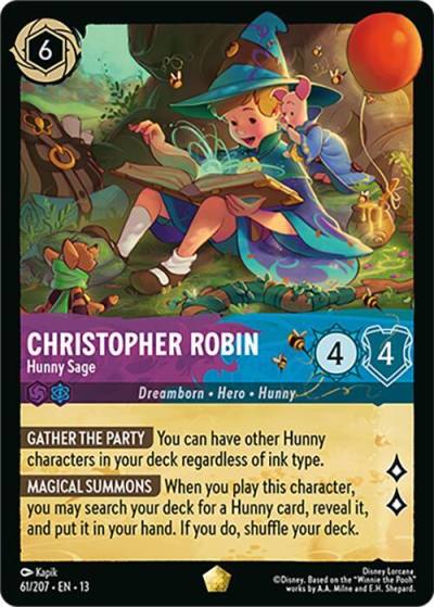 Christopher Robin Hunny Sage 61/204 Attack of the Vine! Lorcana card