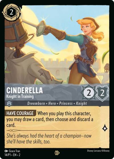 Cinderella Knight in Training 14 Disney Lorcana Promo Cards Lorcana card