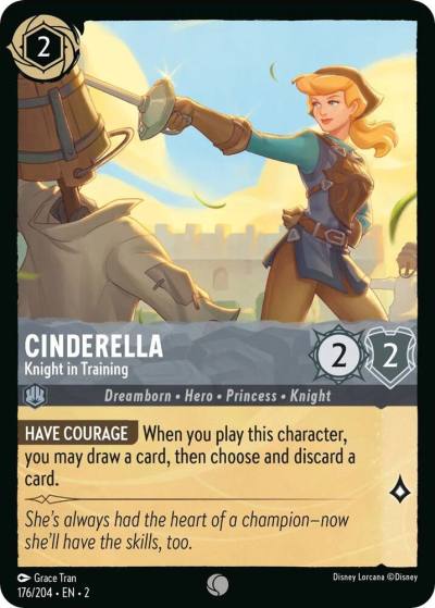 Cinderella Knight in Training 176/204 Rise of the Floodborn Lorcana card