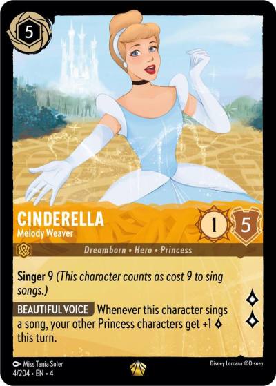 Cinderella Melody Weaver 4/204 Ursula's Return Lorcana card
