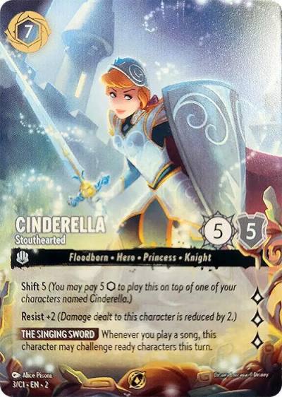Cinderella Stouthearted 3 Disney Lorcana Promo Cards Lorcana card