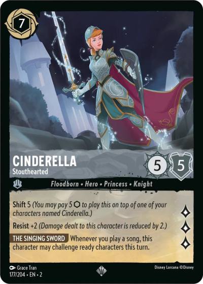 Cinderella Stouthearted 177/204 Rise of the Floodborn Lorcana card