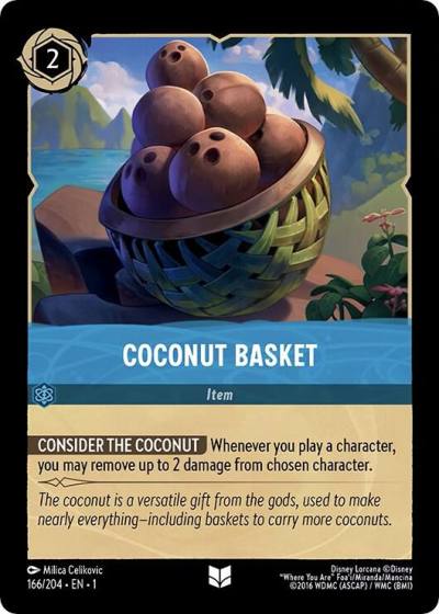 Coconut Basket 166/204 The First Chapter Lorcana card