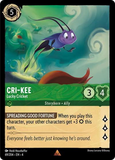 Cri Kee Lucky Cricket 69/204 Ursula's Return Lorcana card