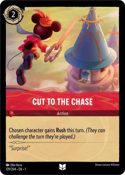 Cut to the Chase 129/204 The First Chapter Lorcana card