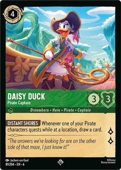 Daisy Duck Pirate Captain 81/204 Azurite Sea Lorcana card
