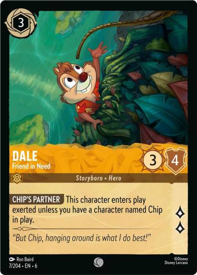 Dale Friend in Need 7/204 Azurite Sea Lorcana card