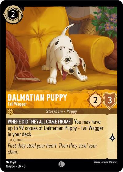 Dalmatian Puppy Tail Wagger 4b 204 4b/204 Into the Inklands Lorcana card
