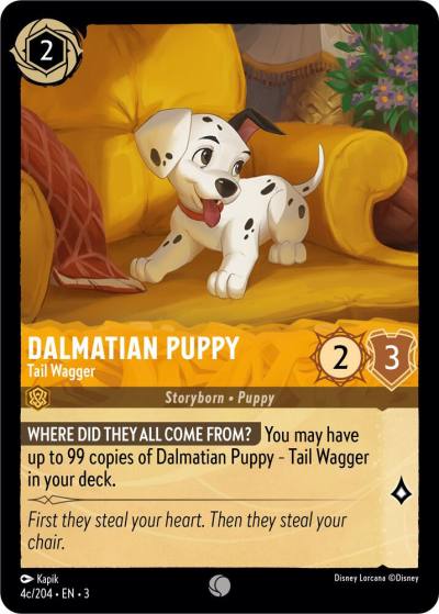 Dalmatian Puppy Tail Wagger 4c 204 4c/204 Into the Inklands Lorcana card
