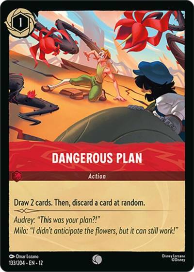 Dangerous Plan 133/204 Wilds Unknown Lorcana card