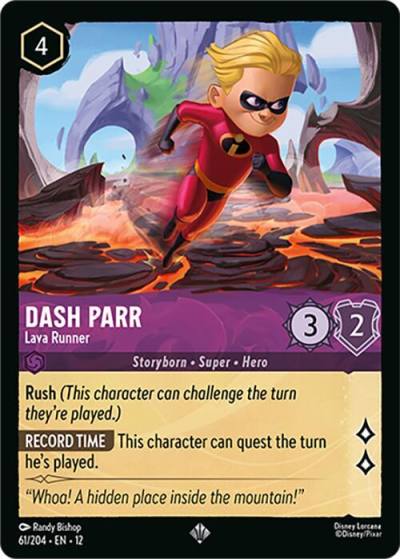 Dash Parr Lava Runner 61/204 Wilds Unknown Lorcana card