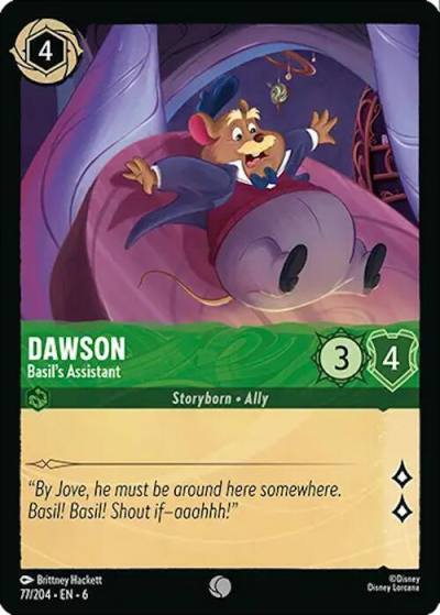 Dawson Basils Assistant 77/204 Azurite Sea Lorcana card