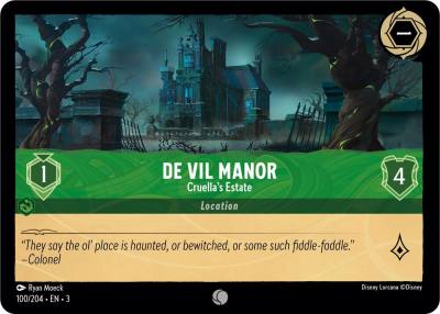 De Vil Manor Cruellas Estate 100/204 Into the Inklands Lorcana card
