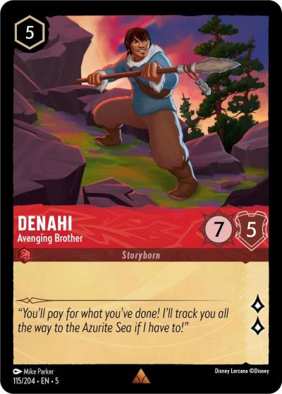Denahi Avenging Brother 115/204 Shimmering Skies Lorcana card