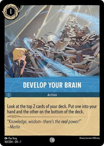 Develop Your Brain 161/204 The First Chapter Lorcana card