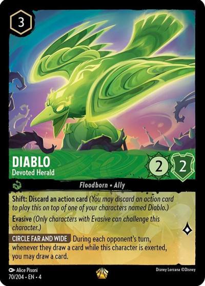 Diablo Devoted Herald 70/204 Ursula's Return Lorcana card