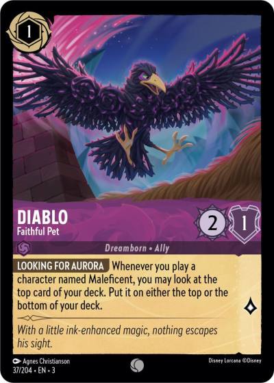 Diablo Faithful Pet 37/204 Into the Inklands Lorcana card