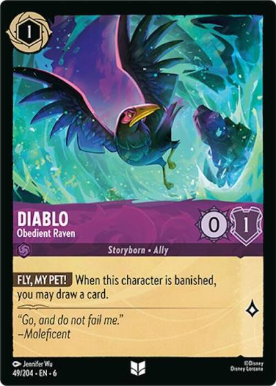 Diablo Obedient Raven 49/204 Azurite Sea Lorcana card