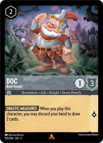 Doc Bold Knight 193/204 Shimmering Skies Lorcana card