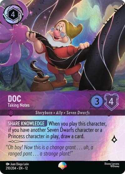 Doc Taking Notes (Epic) 210/204 Wilds Unknown Lorcana card