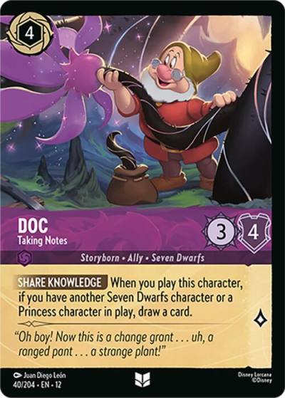 Doc Taking Notes (Foil) 40/204 Wilds Unknown Lorcana card