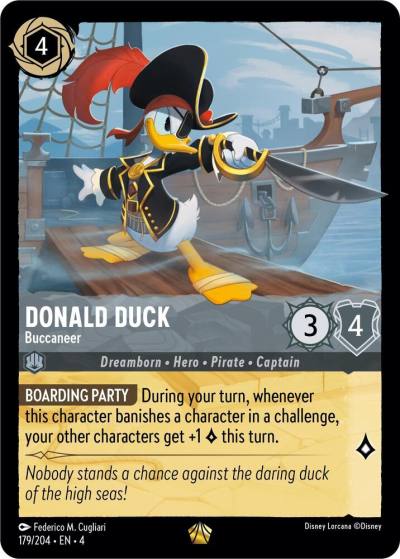 Donald Duck Buccaneer 179/204 Ursula's Return Lorcana card