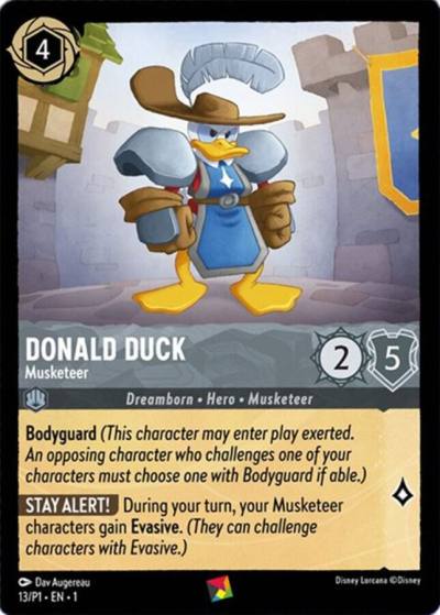 Donald Duck Musketeer 13 Disney Lorcana Promo Cards Lorcana card