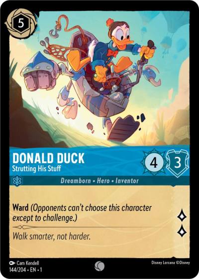 Donald Duck Strutting His Stuff 144/204 The First Chapter Lorcana card