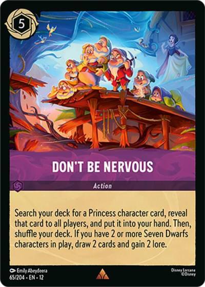 Don't Be Nervous 65/204 Wilds Unknown Lorcana card