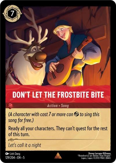 Dont Let the Frostbite Bite 129/204 Shimmering Skies Lorcana card