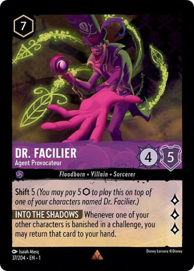 Dr Facilier Agent Provocateur 37/204 The First Chapter Lorcana card