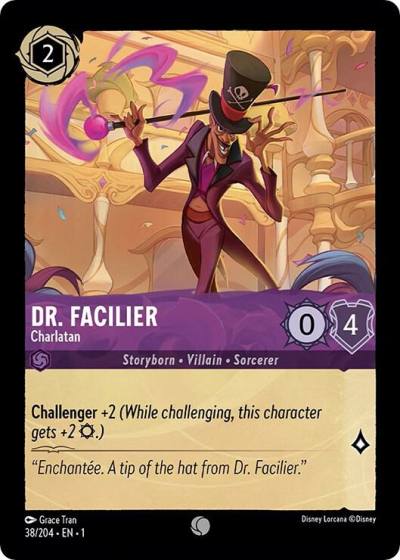 Dr Facilier Charlatan 38/204 The First Chapter Lorcana card