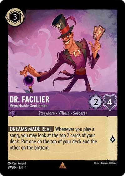 Dr Facilier Remarkable Gentleman 39/204 The First Chapter Lorcana card