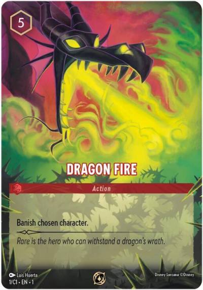 Dragon Fire 1 Disney Lorcana Promo Cards Lorcana card