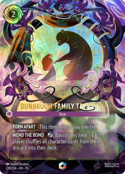 DunBroch Family Tapestry (Enchanted) 228/204 Wilds Unknown Lorcana card