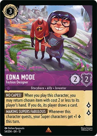 Edna Mode Fashion Designer 54/204 Wilds Unknown Lorcana card