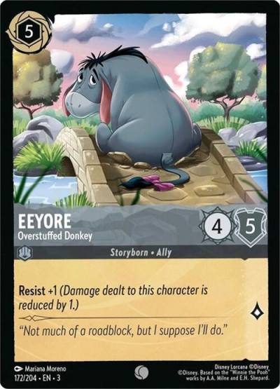 Eeyore Overstuffed Donkey 172/204 Into the Inklands Lorcana card