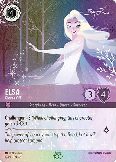Elsa Gloves Off Alternate Art 19 Disney100 Promos Lorcana card