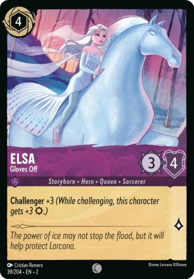 Elsa Gloves Off Errata Version 39/204 Rise of the Floodborn Lorcana card