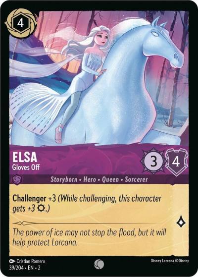 Elsa Gloves Off 39/204 Rise of the Floodborn Lorcana card